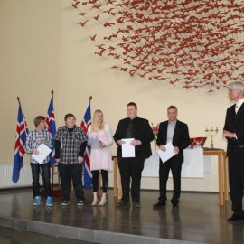 Nemendur útskrifaðir úr A-námi vélstjórnar.